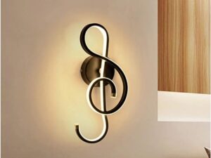 Lampe murale à LED en forme de note de musique